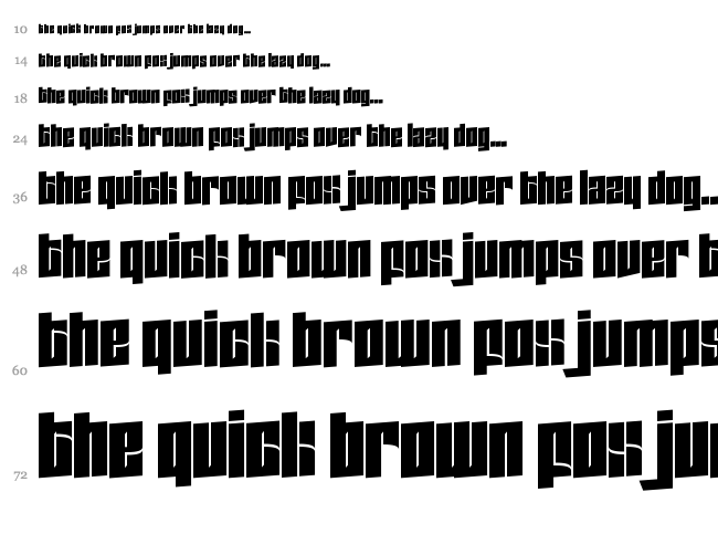 Zdyk Scorpio font waterfall